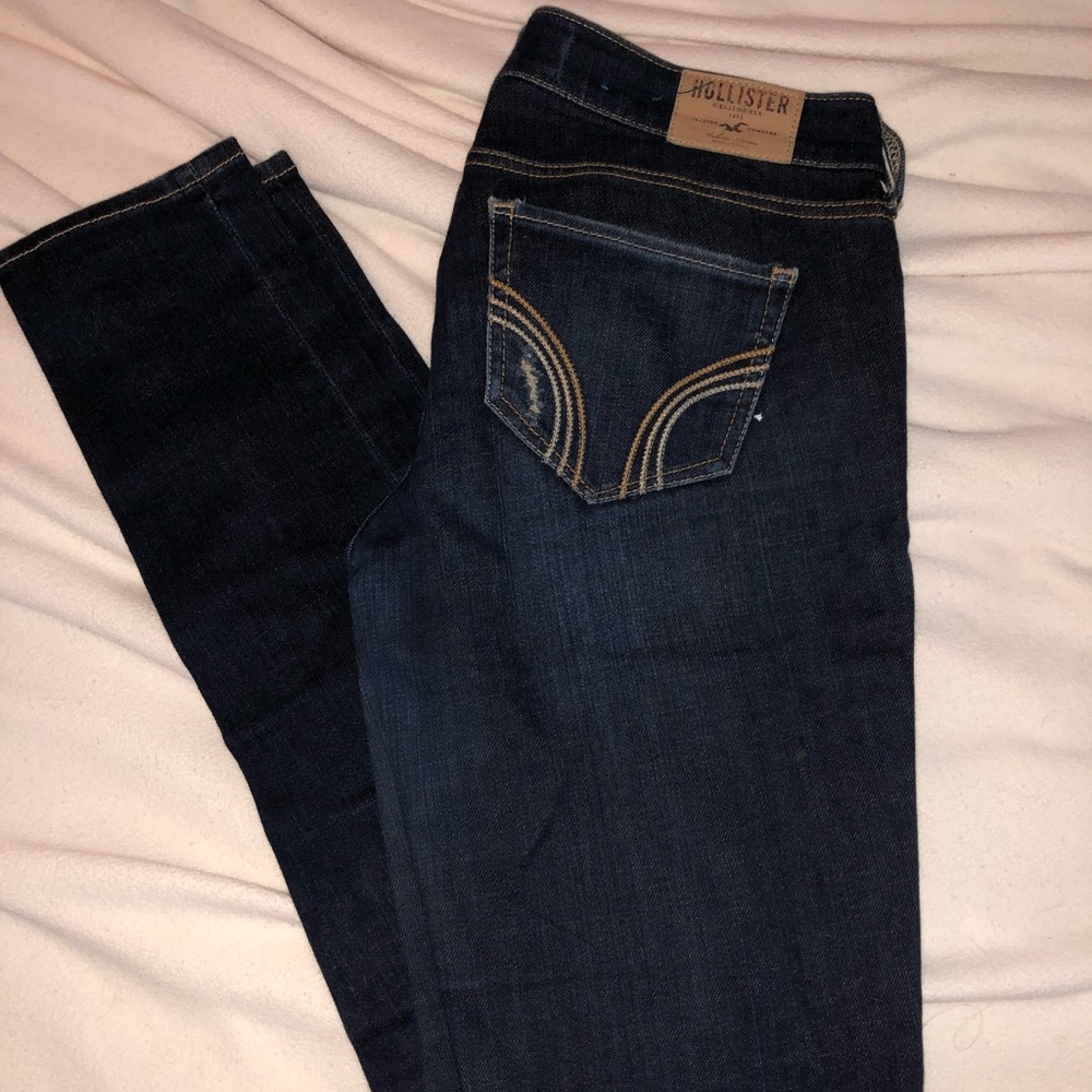 a pair of hollister jeans